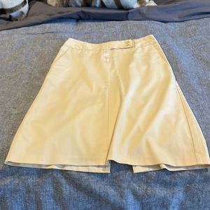 tan aline skirt with pockets benetton